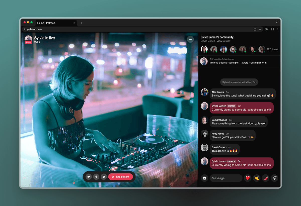 Patreon Launches Native Livestreaming Feature for Creators