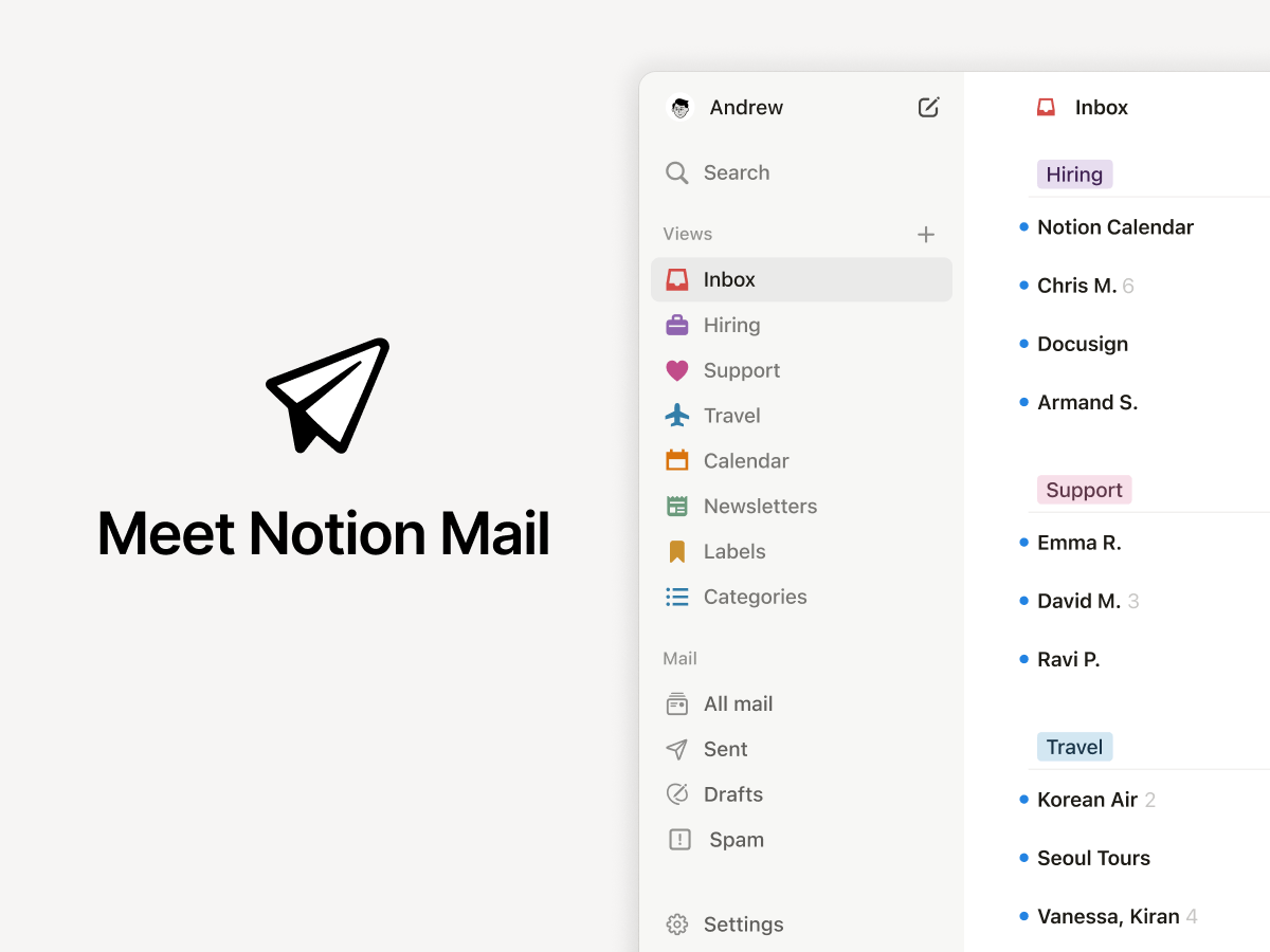 Notion Launches AI-Powered Email Client for Gmail