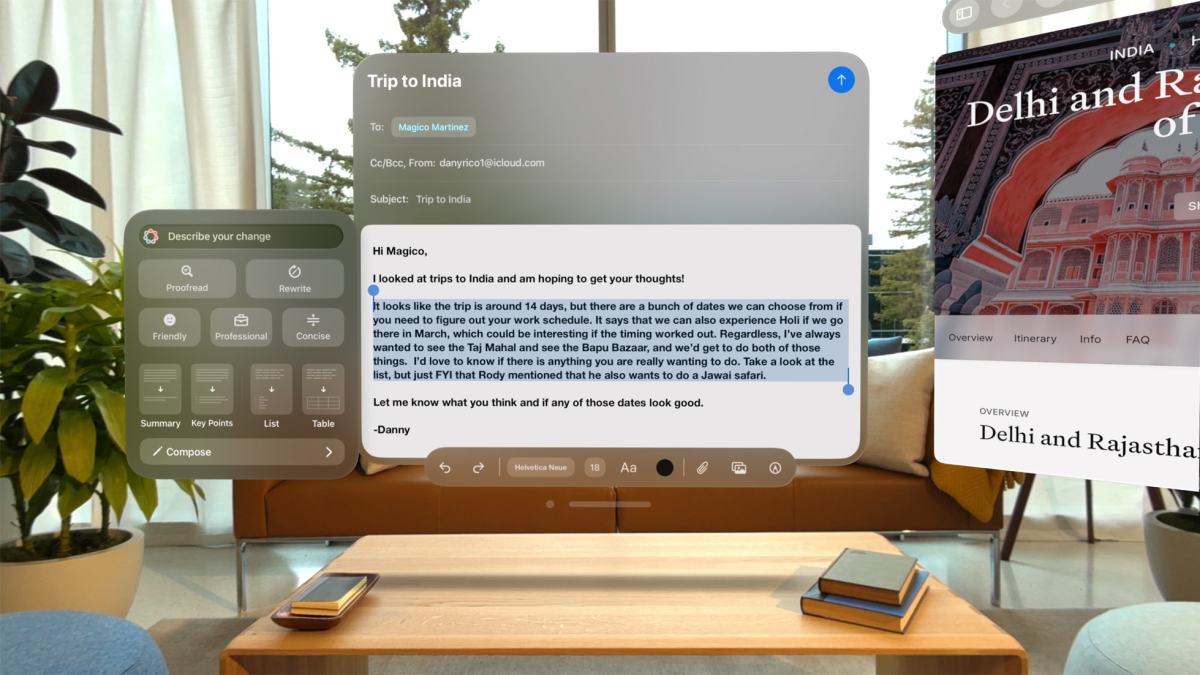 Apple Launches visionOS 2.4 with AI Features for Vision Pro