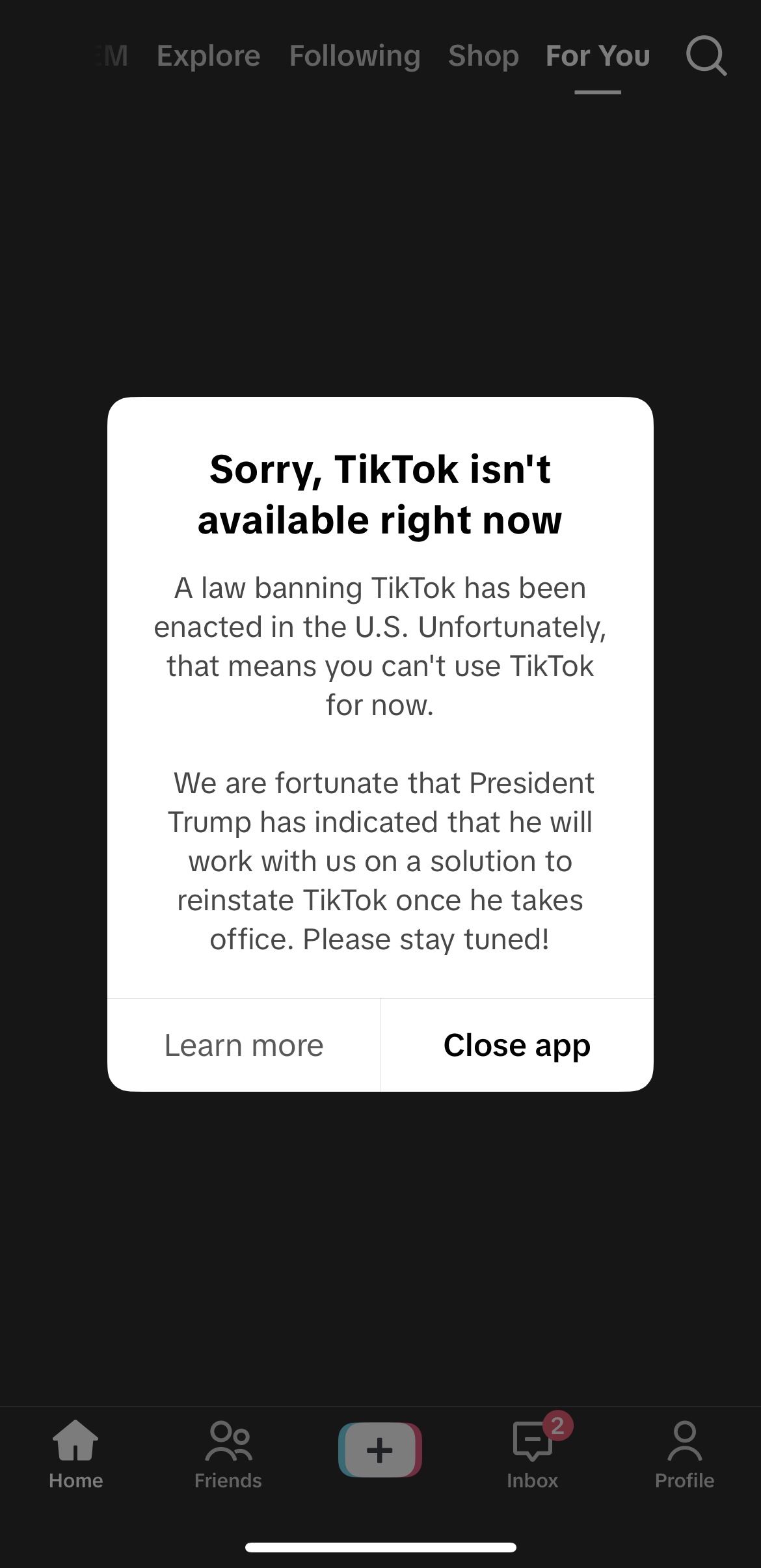 TikTok Banned in the U.S. as Federal Law Takes Effect, Trump Offers Hope for Reinstatement