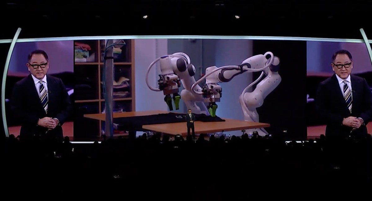 Toyota Unveils Robot Arms for Japanese T-shirt Folding at CES 2025