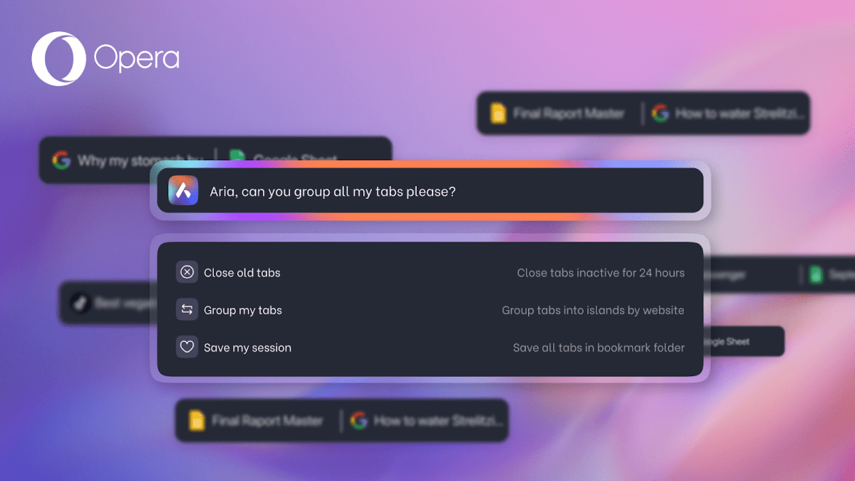 Opera Unveils AI-Powered Tab Management with Natural Language Commands