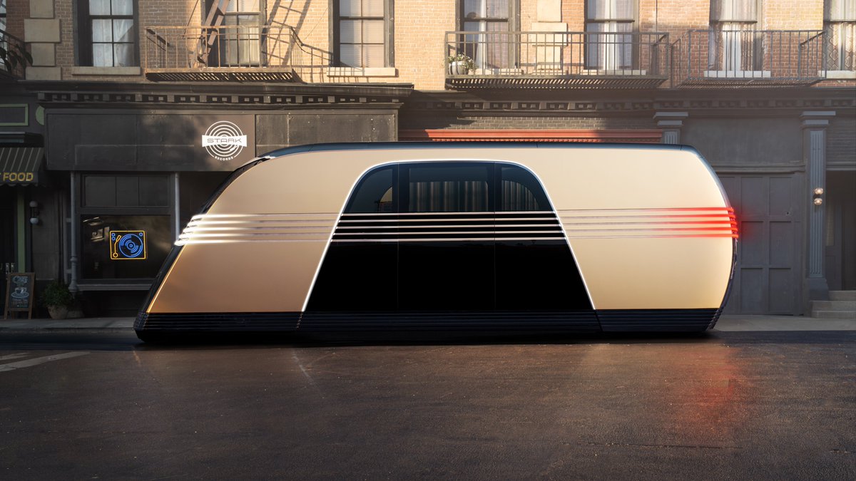 Tesla Unveils Robovan: A Futuristic Art Deco Bus for the Future