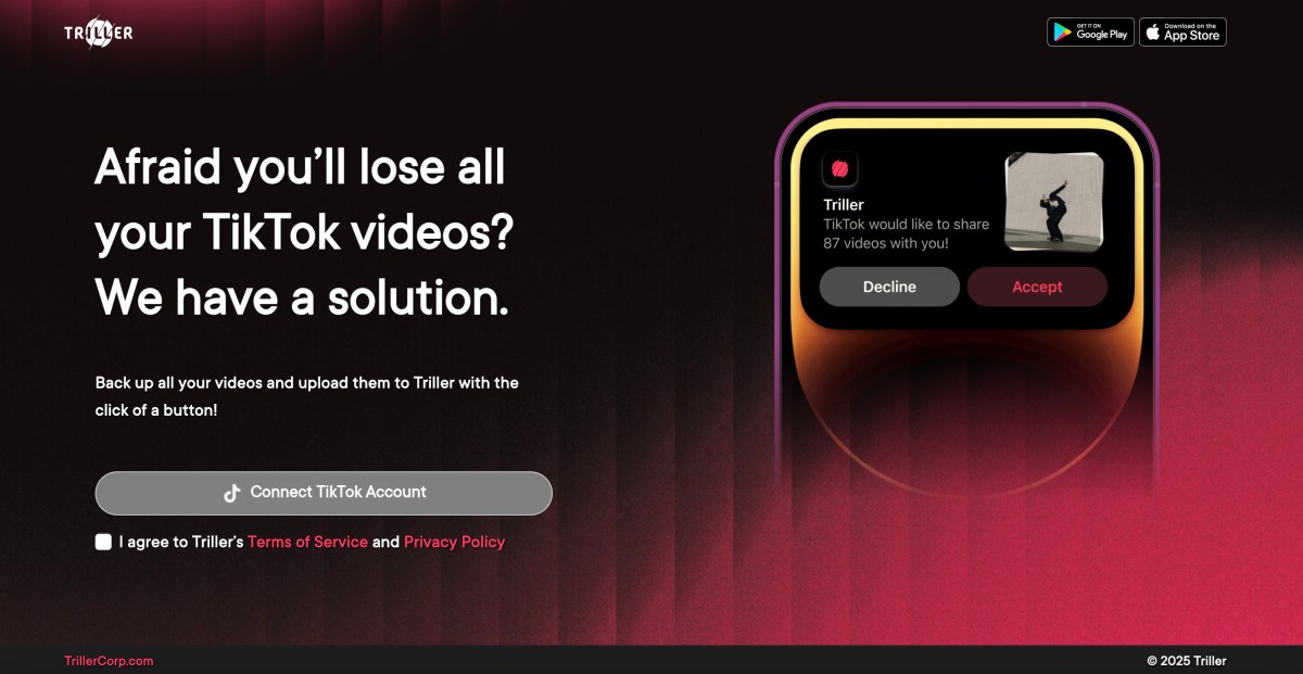 Triller Unveils TikTok Backup Tool Amid U.S. Ban Concerns
